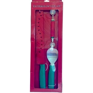 Colorful Watermelon Tool Set with Scoop and Spoon and Knife.  New without Tags.